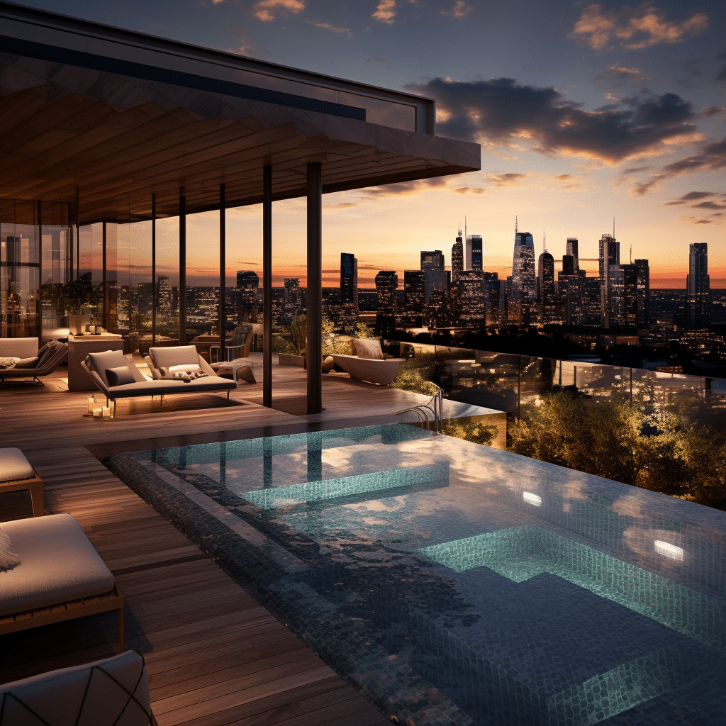 piscine rooftop de luxe